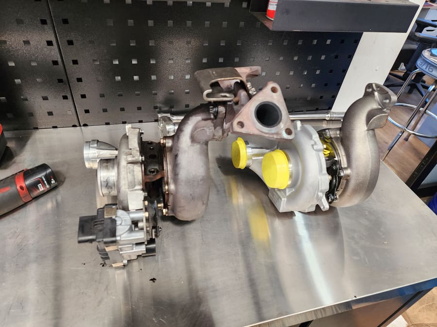 Turbocharger removed for replacement