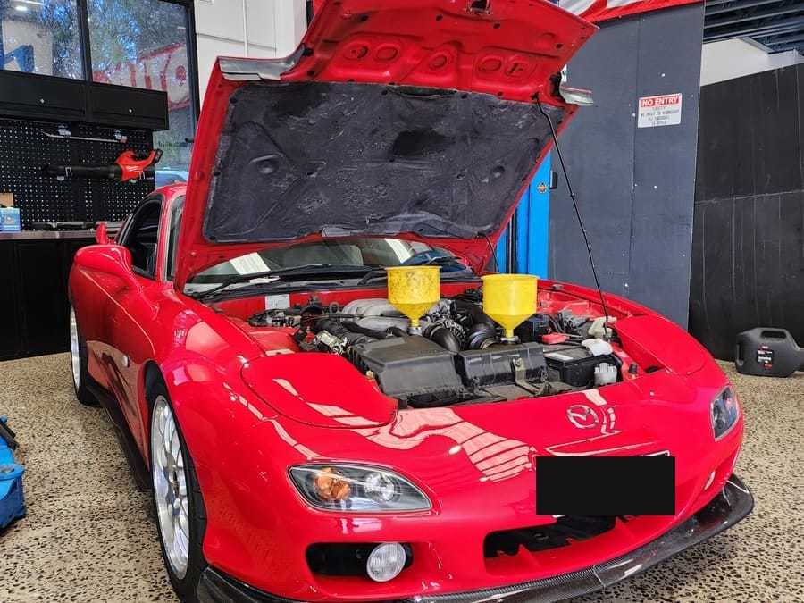 Mazda RX-8 in for engine work